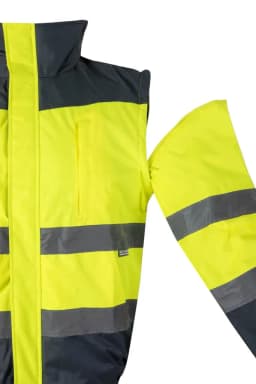 Cazadora acolchada bicolor