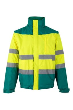 Cazadora acolchada bicolor