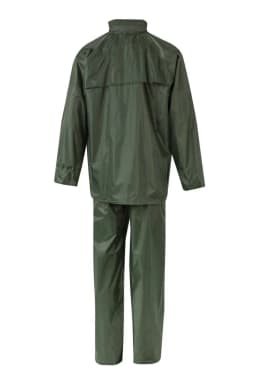 Traje de lluvia dos piezas con capucha oculta