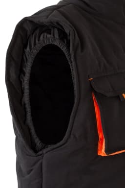 Chaleco acolchado bicolor multibolsillos