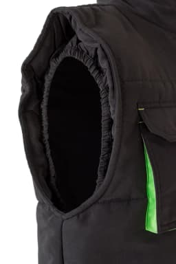 Chaleco acolchado bicolor multibolsillos