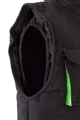 Chaleco acolchado bicolor multibolsillos