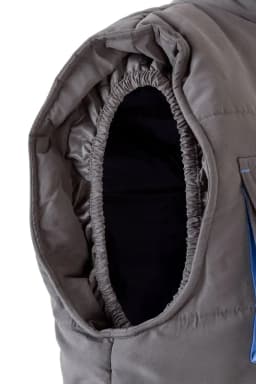 Chaleco acolchado bicolor multibolsillos