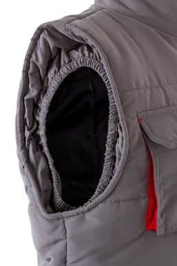 Chaleco acolchado bicolor multibolsillos