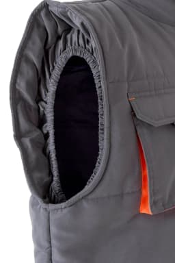 Chaleco acolchado bicolor multibolsillos