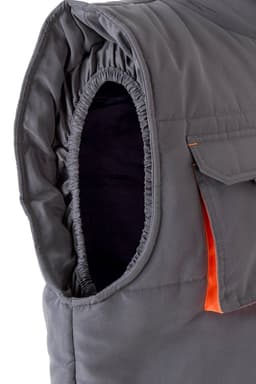 Chaleco acolchado bicolor multibolsillos