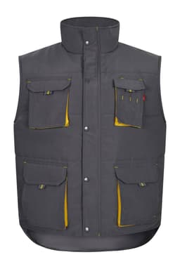 Chaleco acolchado bicolor multibolsillos