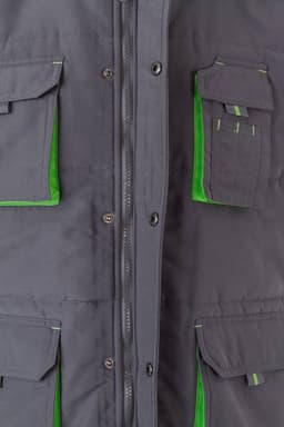 Chaleco acolchado bicolor multibolsillos