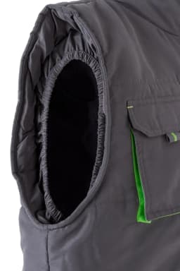 Chaleco acolchado bicolor multibolsillos