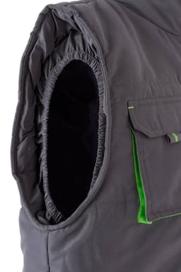 Chaleco acolchado bicolor multibolsillos