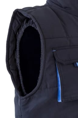 Chaleco acolchado bicolor multibolsillos