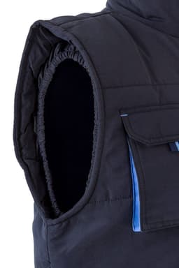 Chaleco acolchado bicolor multibolsillos