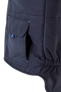 Chaleco acolchado bicolor multibolsillos