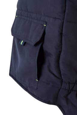 Chaleco acolchado bicolor multibolsillos