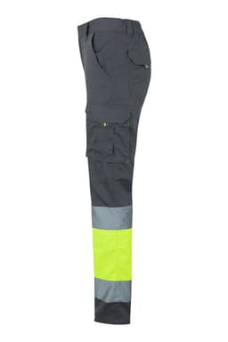 Pantalón stretch bicolor multibolsillos