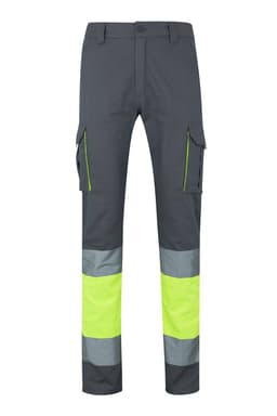 Pantalón 100% algodón bicolor multibolsillos