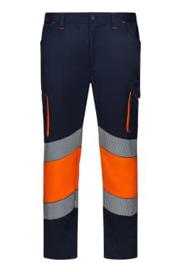 Pantalón stretch bicolor cinta segmentada