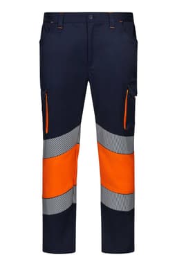 Pantalón stretch bicolor cinta segmentada