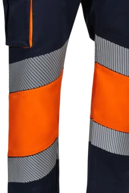 Pantalón stretch bicolor cinta segmentada