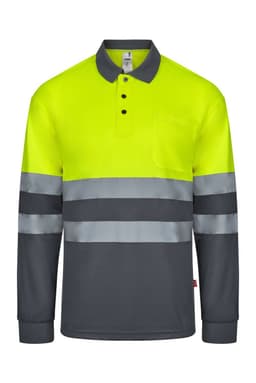Polo bicolor manga larga