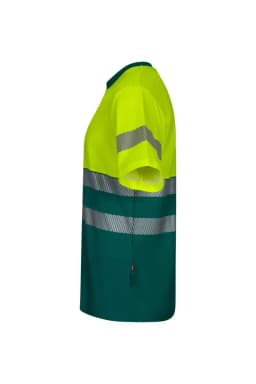 Camiseta algodón bicolor manga corta cinta segmentada