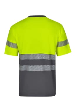 Camiseta algodón bicolor manga corta cinta segmentada