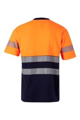 Camiseta algodón bicolor manga corta cinta segmentada