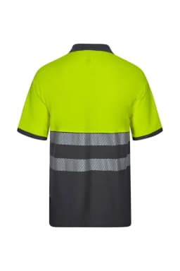 Polo algodón bicolor manga corta cinta segmentada