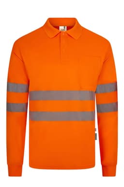 Polo poliéster reciclado manga larga cinta segmentada