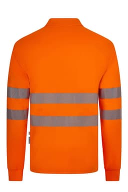 Polo poliéster reciclado manga larga cinta segmentada