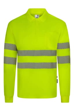 Polo poliéster reciclado manga larga cinta segmentada