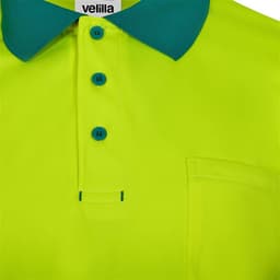 Polo poliéster reciclado bicolor manga larga cinta segmentada