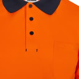 Polo poliéster reciclado bicolor manga larga cinta segmentada