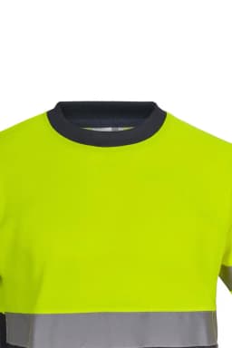 Camiseta algodón bicolor manga corta