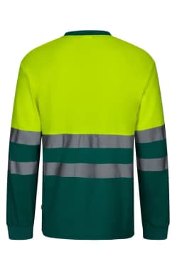 Camiseta algodón bicolor manga larga