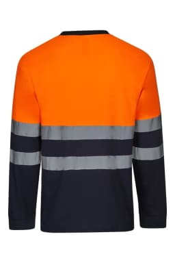 Camiseta algodón bicolor manga larga