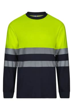 Camiseta algodón bicolor manga larga