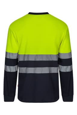 Camiseta algodón bicolor manga larga