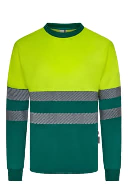 Camiseta algodón bicolor manga larga cinta segmentada