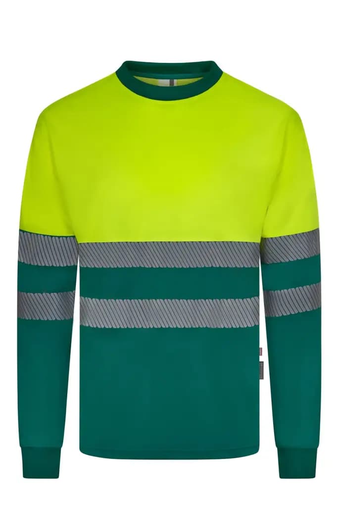 Camiseta algodón bicolor manga larga cinta segmentada