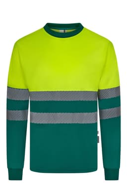 Camiseta algodón bicolor manga larga cinta segmentada