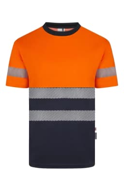 Camiseta poliéster reciclado bicolor manga corta cinta segmentada