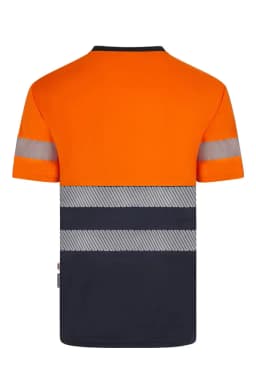 Camiseta poliéster reciclado bicolor manga corta cinta segmentada