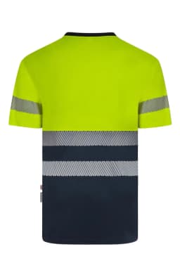 Camiseta poliéster reciclado bicolor manga corta cinta segmentada