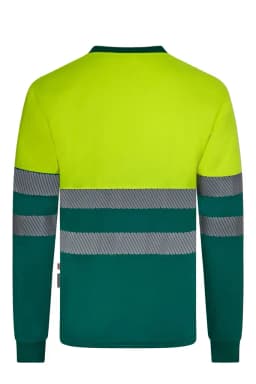 Camiseta poliéster reciclado bicolor manga larga cinta segmentada