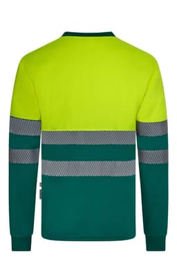 Camiseta poliéster reciclado bicolor manga larga cinta segmentada