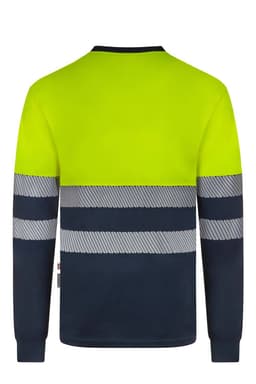 Camiseta poliéster reciclado bicolor manga larga cinta segmentada