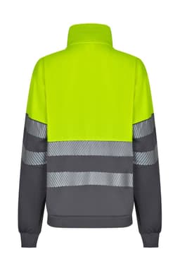 Sudadera bicolor con media cremallera cinta segmentada