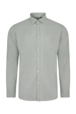 Camisa oxford stretch manga larga hombre