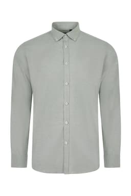 Camisa oxford stretch manga larga hombre